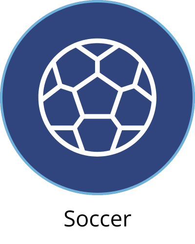 soccer navy circle button (png)